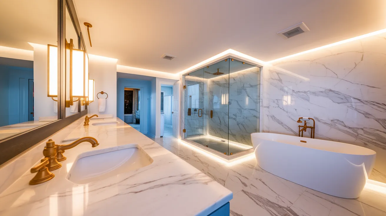 Modern walk-in shower conversion in Rochester, Metro Detroit MI